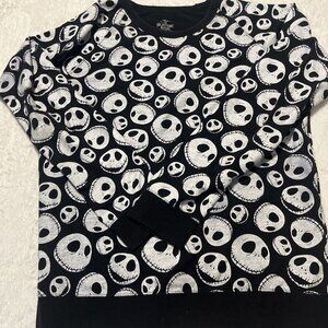 THE NIGHTMARE BEFORE CHRISTMAS Authentic Disney All-Over-Print Sweatshirt Large